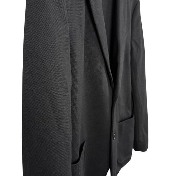 PJ Paul Jones Mens Knit Stretch Washable Suit Jacket Solid Black Blazer sz M - Picture 3 of 16